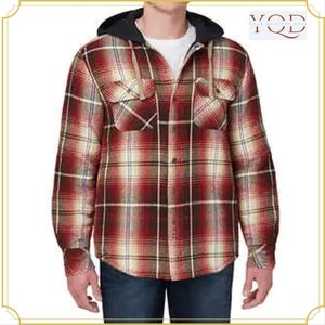 Legendary Outfitters Men’s Shirt Jacket with Hood, RED